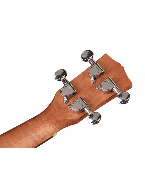 soprano ukulele, all sapele, with guitar machine heads