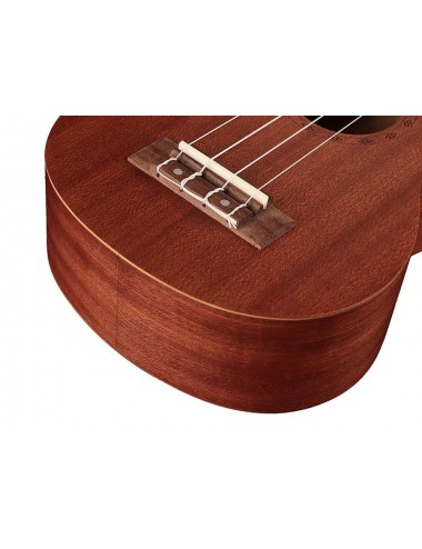 soprano ukulele, all sapele, with guitar machine heads